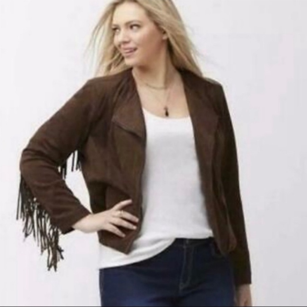 Size 24 suede fringe jacket